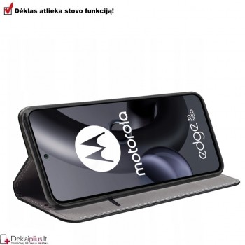 Telone atverčiamas dėklas - juodas (Motorola Edge 30 Neo)